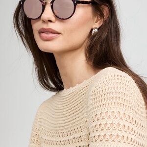 Illesteva Tortoiseshell Round Sunglasses